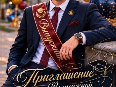 Электронные пригласительные на выпускной — создание по фото через нейросеть