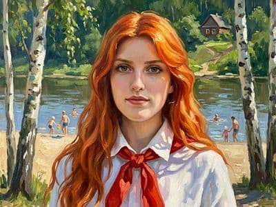 Портрет в советском искусстве: создание изображения в стиле СССР нейросетью