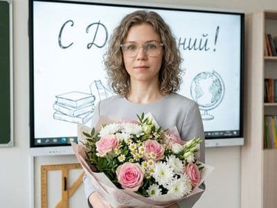Портрет для учителя по фото с помощью нейросети на День учителя