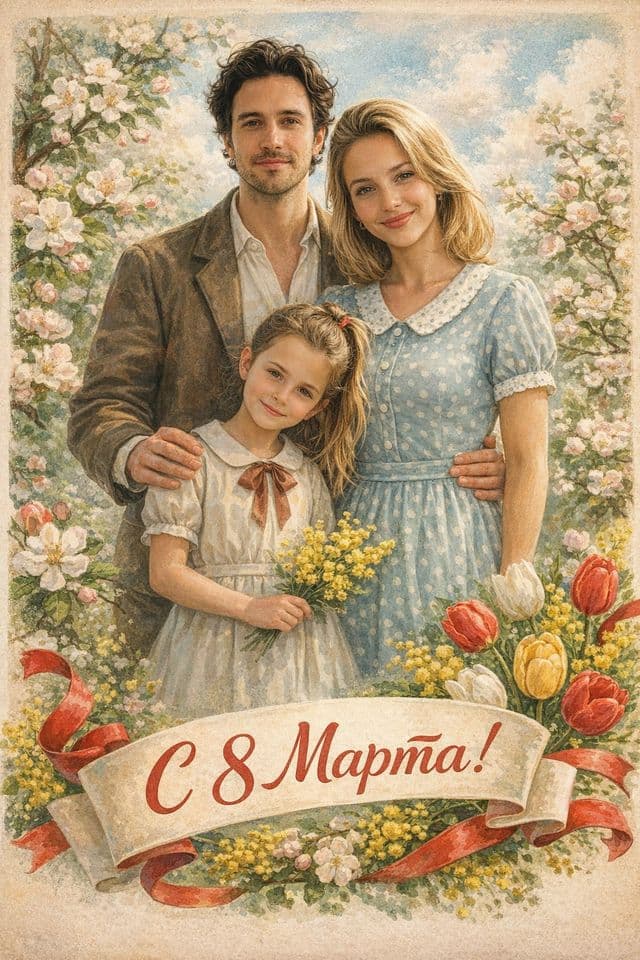 Открытки с 8 Марта онлайн — генерация по фото