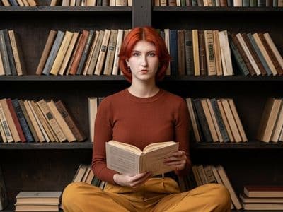 Фото на фоне книг: создайте портрет или фотосессию с помощью нейросети