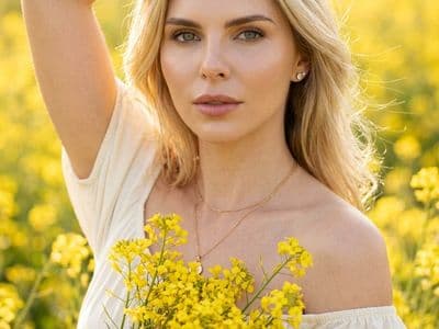 Фото на фоне желтых цветов с помощью нейросети — создайте яркий портрет