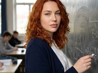 Фото на фоне доски с помощью нейросети: портреты учеников и учителей