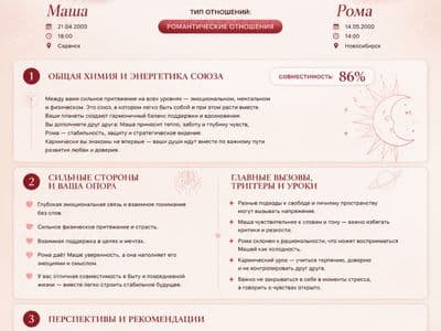 Синастрия онлайн — создание астрологического анализа с помощью нейросети