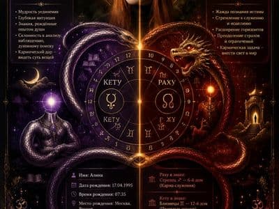 Натальная карта раху и кету — создание по фото через нейросеть