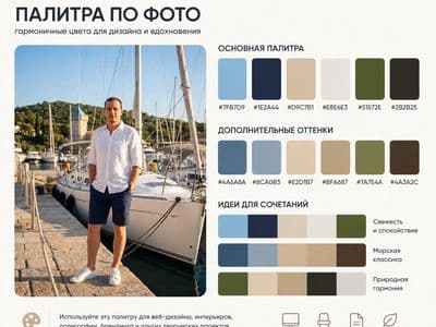 Создать палитру по картинке — автоматический подбор цветов нейросетью