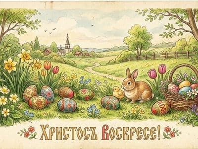 Старые открытки с Пасхой